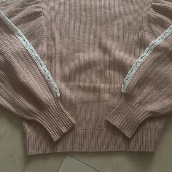 See by chloe blush pink crew neck ribbed sweater cameo rose - Picture 9 of 15